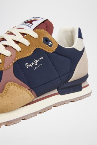 Baskets en cuir - Bleu marine