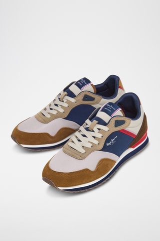 Baskets en nubuck - Bleu