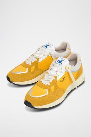 Baskets en nubuck - Jaune