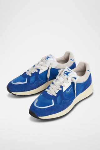 Baskets en cuir - Bleu