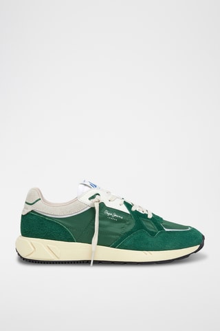 Baskets en nubuck - Vert