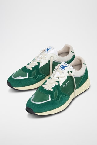 Baskets en nubuck - Vert