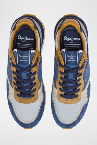 Baskets en nubuck - Bleu