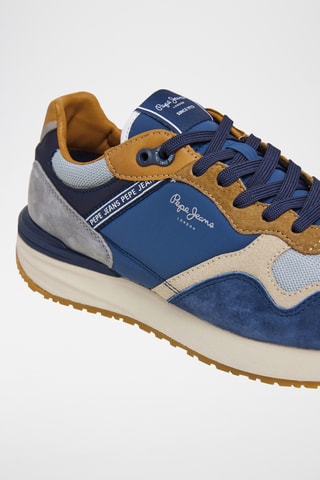 Baskets en nubuck - Bleu
