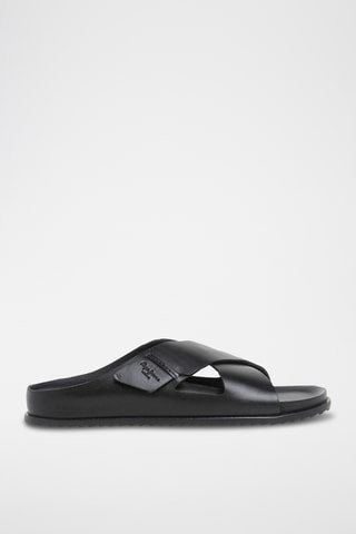 Sandales en cuir - Noir