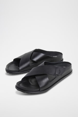 Sandales en cuir - Noir