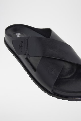 Sandales en cuir - Noir