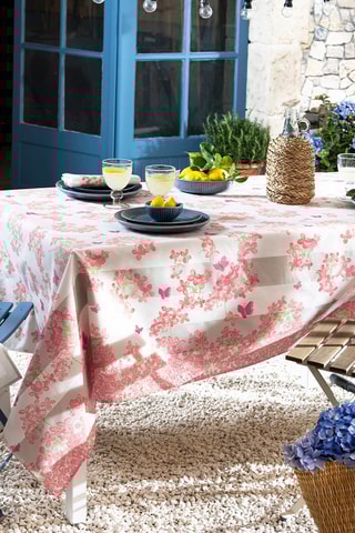 Nappe Hortensias délicats - Blanc