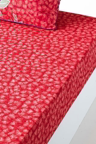 Drap-housse Fleurs divines - Rouge