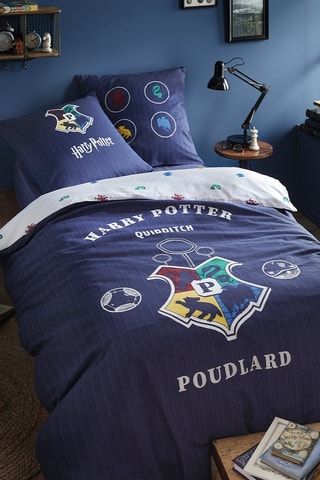 Parure de couette réversible Harry Potter - Bleu