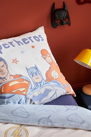 Parure de couette réversible Superhéros - Blanc