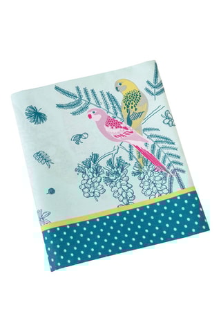 Drap plat Amour Perruches - Vert