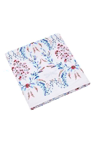 Drap plat Cascades Florales - Bleu