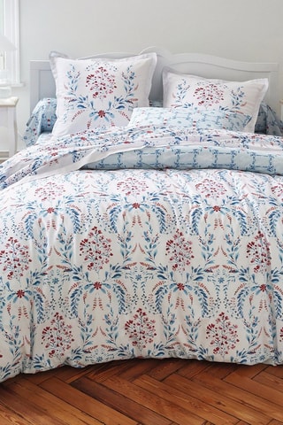 Housse de couette réversible Cascade Florale - Bleu