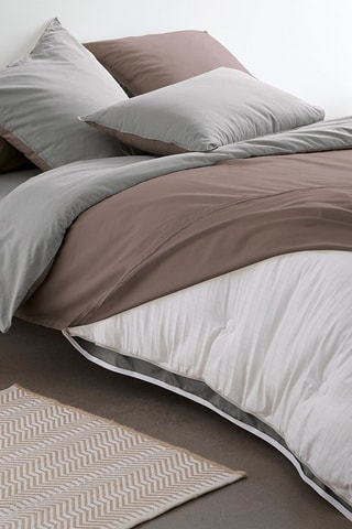 Housse de couette réversible Express - Café