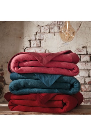 Plaid en laine - Rouge