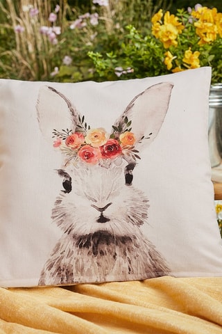 Housse de coussin Amour de lapin - Blanc - 40 x 40 cm