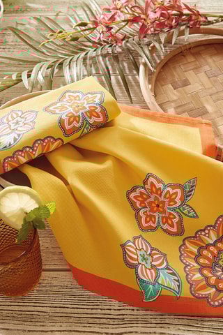 2 serviettes de table Rêves d'ailleurs - Jaune