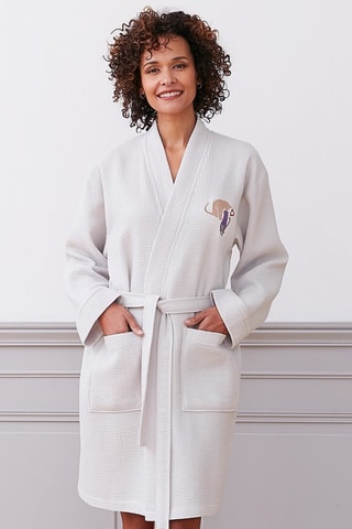 Peignoir Chats Amoureux - Gris