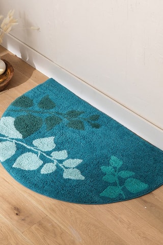 Tapis de bain Nuance Végétal - Bleu - 80 x 50 cm