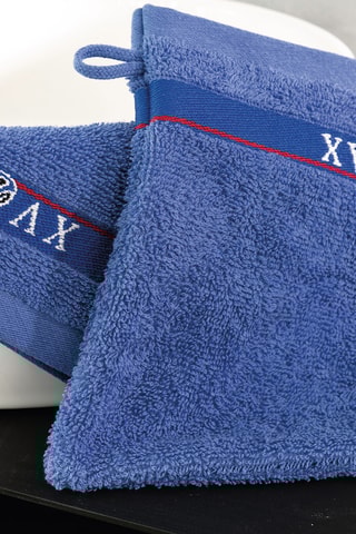 2 gants de toilette Essai Gagnant - Bleu marine
