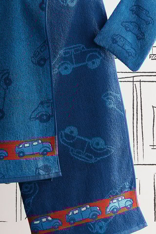 2 gants de toilette Ma ville rêvée - Bleu marine