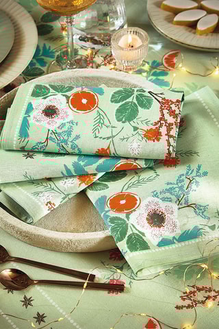2 serviettes de table Jardins Sartene - Vert