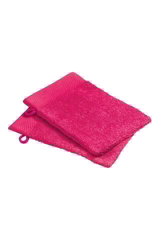 2 gants de toilette Sensation Rubis - Rose