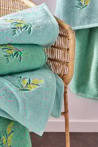 2 gants de toilette Azur et Mimosa - Bleu