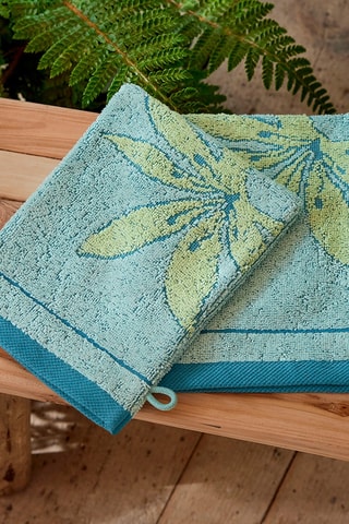 2 gants de toilette Promenade des senteurs - Bleu