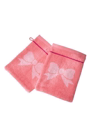 2 gants de toilette Acrobatie en folie - Rose