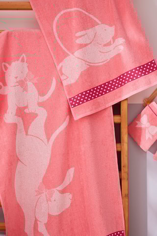 2 gants de toilette Acrobatie en folie - Rose