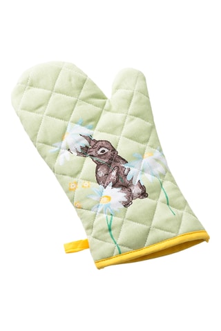 Gant de cuisine et manique Au milieu des marguerites - Jaune