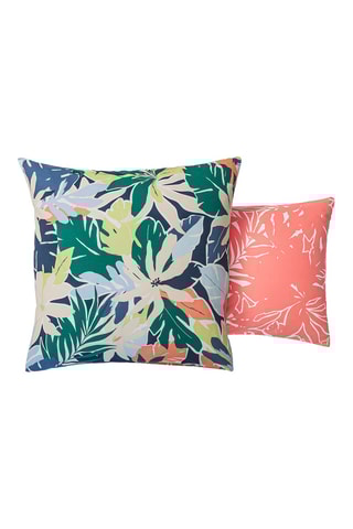 Taie d'oreiller en coton Promenade des senteurs - 52 fils/cm² - Bleu - 63 x 63 cm