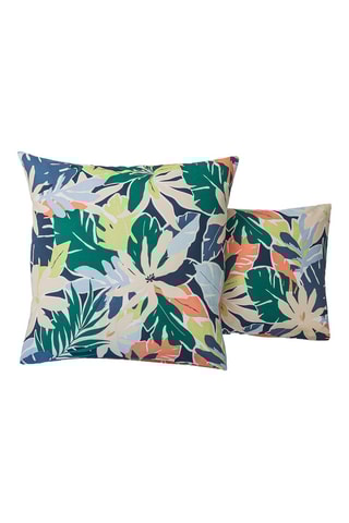 Taie d'oreiller en coton Promenade des senteurs - 52 fils/cm² - Bleu - 63 x 63 cm