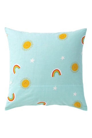 Taie d'oreiller en coton Si on jouait - 52 fils/cm² - Ciel - 63 x 63 cm