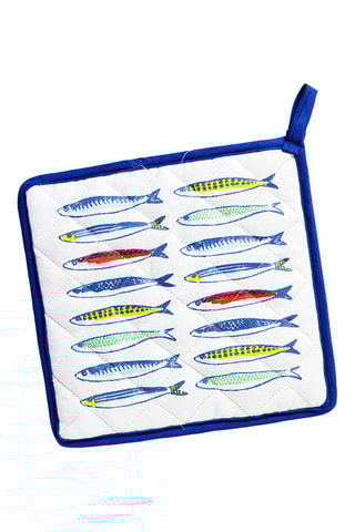 Gant de cuisine et manique La Sardine - Bleu