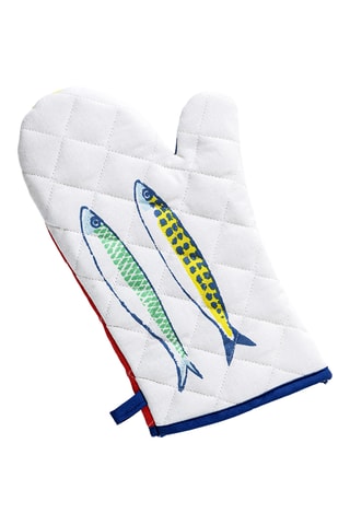 Gant de cuisine et manique La Sardine - Bleu