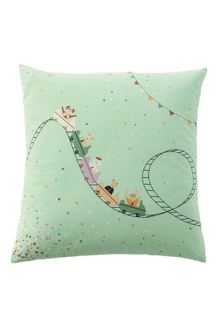 Taie d'oreiller en coton Encore un tour - 49 fils/cm² - Vert - 63 x 63 cm