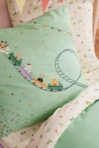 Taie d'oreiller en coton Encore un tour - 49 fils/cm² - Vert - 63 x 63 cm