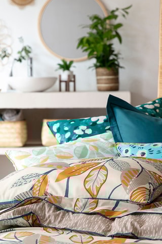 Taie d'oreiller en coton Cascade Nature - 52 fils/cm² - Multicolore - 63 x 63 cm