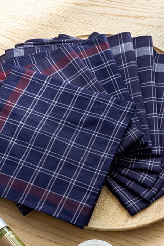 9 mouchoirs au lac d'Annecy - Bleu foncé