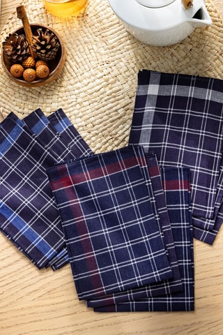 9 mouchoirs au lac d'Annecy - Bleu foncé