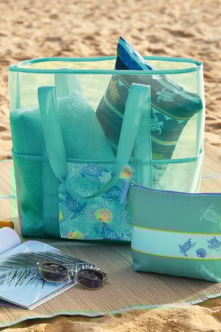 Sac de plage Sur le recif - Turquoise - 42 x 2 x 27 cm