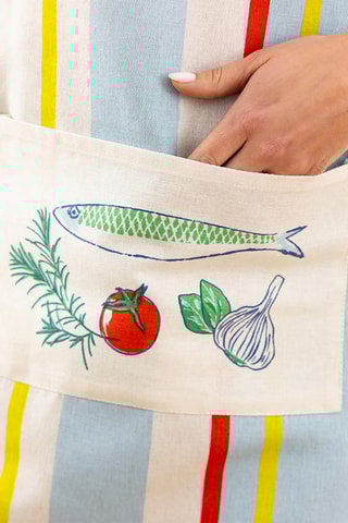 Tablier sans manches La Sardine - Bleu