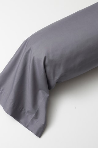 Taie de traversin en coton - 57 fils/cm² - Gris - 86 x 185 cm