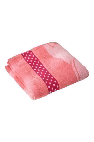Serviette de toilette Acrobatie en folie - Rose - 50 x 80 cm