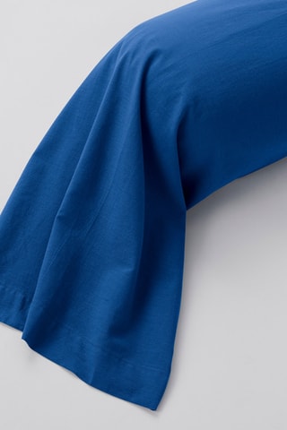 Taie de traversin en coton Illico - 57 fils/cm² - Bleu - 86 x 185 cm