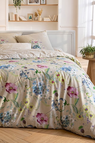 Taie de traversin en coton Arabesque - 57 fils/cm² - Multicolore - 86 x 185 cm