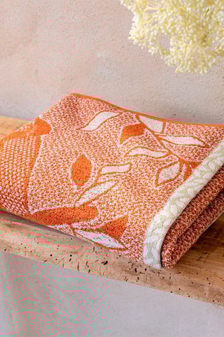 Serviette de toilette Chats Branche - Orange - 50 x 90 cm